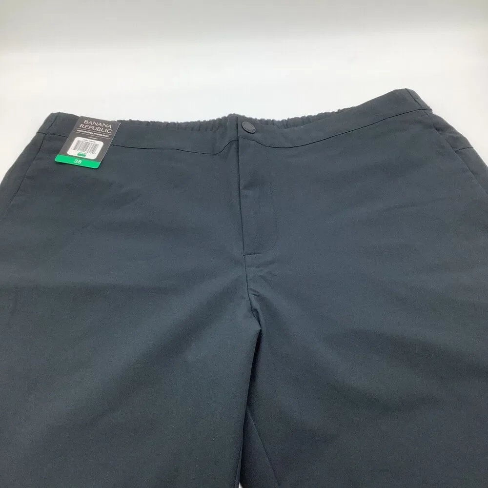 Banana Republic Mens Motion Tech Hybrid Pants Black‎ Size 38 x 31 NWT